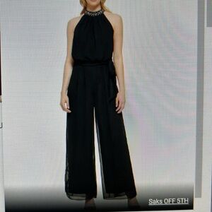 Eliza J Women’s Rhinestone Halter Jumpsuit | New with Tags | Size 10